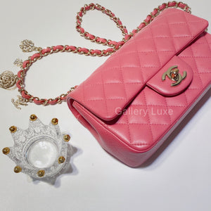 No.3973-Chanel Lambskin Valentine Classic Mini 20cm Flap Bag