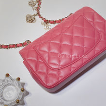Load image into Gallery viewer, No.3973-Chanel Lambskin Valentine Classic Mini 20cm Flap Bag
