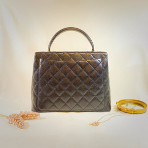 No.2209-Chanel Vintage Caviar Kelly Handle Bag