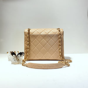 No.2163-Chanel Vintage Lambskin Shoulder Bag