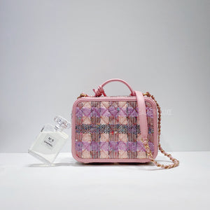 No.3416-Chanel Tweed Medium CC Filigree Vanity Case (Unsued / 未