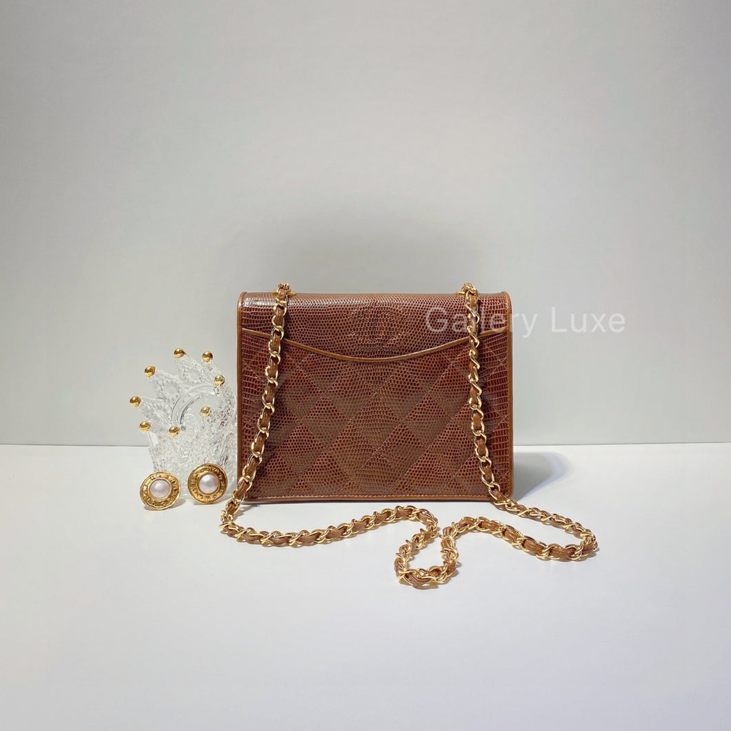 No.2885-Chanel Vintage Lizard Mini Flap Bag
