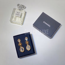 将图片加载到图库查看器，No. 3310-Chanel Gold Drop Crystal Earrings
