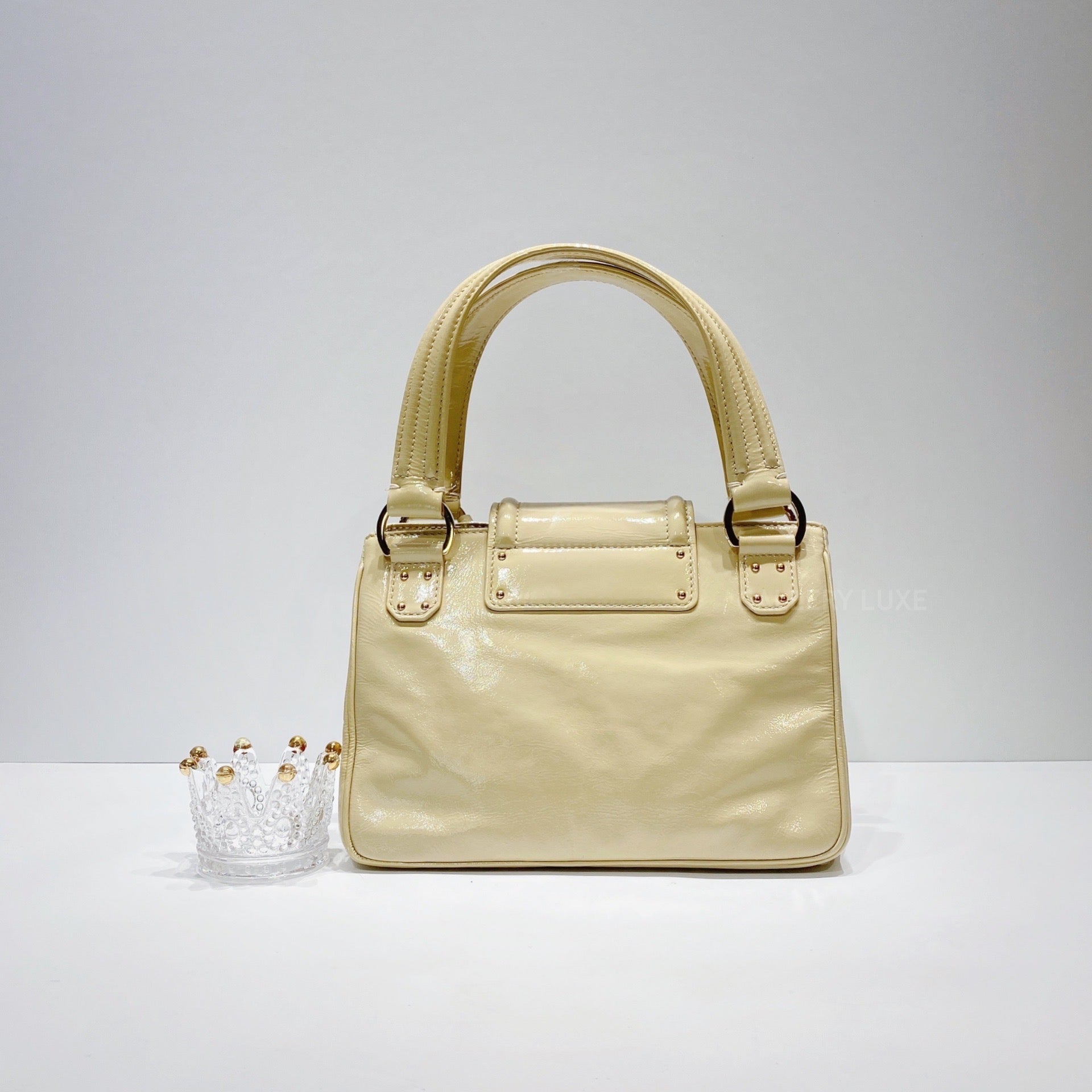 Louis Vuitton Beige Vernis Sac-Bicolore PM Bag 861925