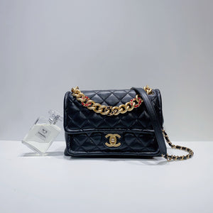 No.3799-Chanel Chain Leather Link In Flap Bag