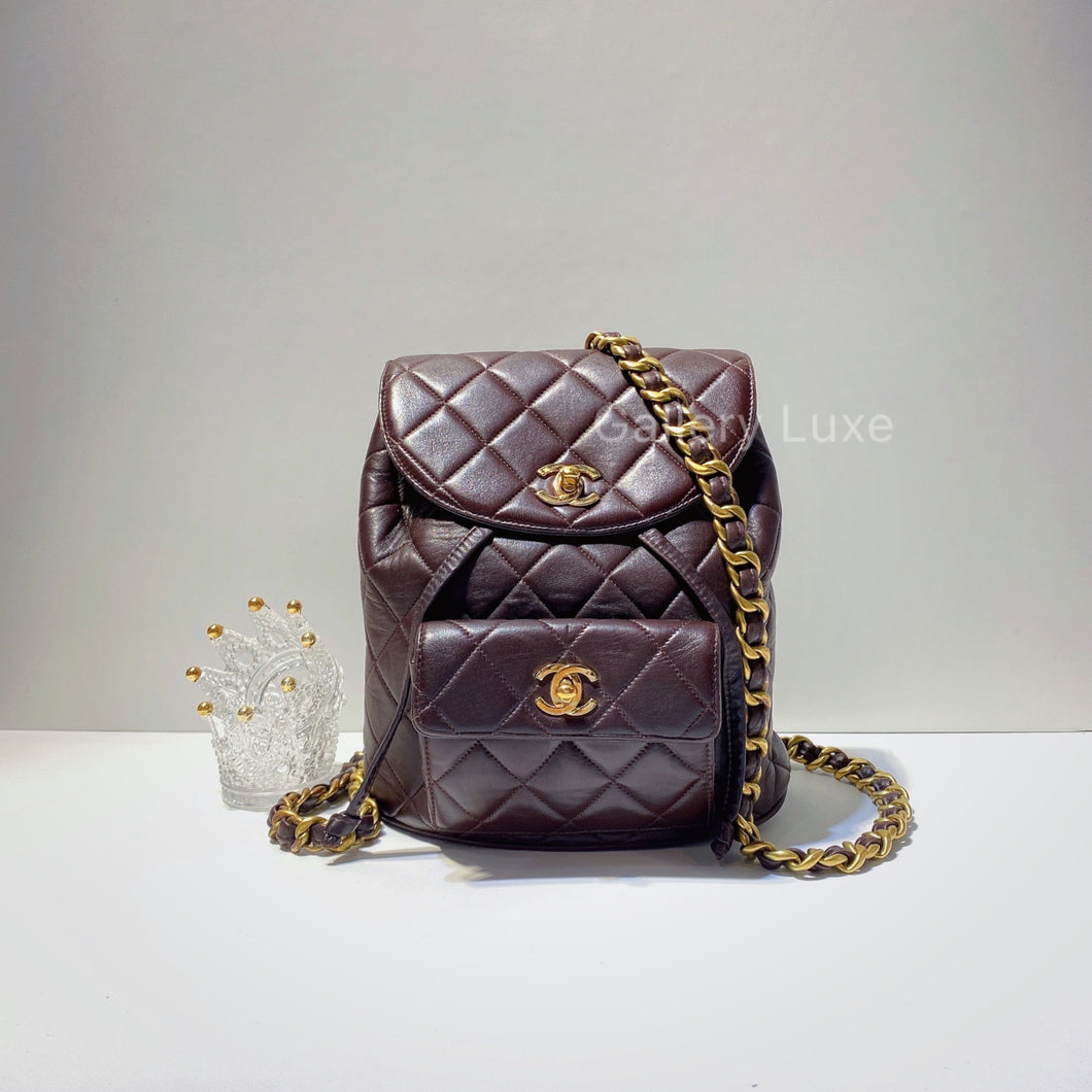 Chanel Black Lambskin Duma Chain Backpack 3775109 Auction
