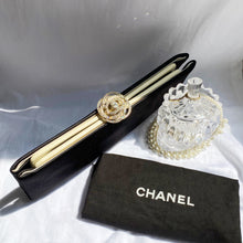 Load image into Gallery viewer, No.2033-Chanel Satin Crystal Camellia Clutch Bag
