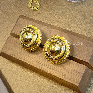 No.2393-Chanel Vintage Round Clip Earrings