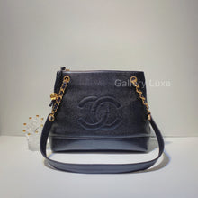 将图片加载到图库查看器，No.2658-Chanel Vintage Caviar Tote Bag
