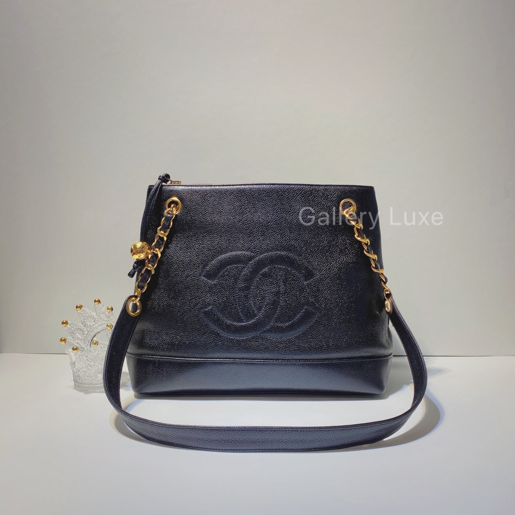 No.2658-Chanel Vintage Caviar Tote Bag
