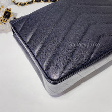 Load image into Gallery viewer, No.2380-Chanel Vintage Chevron Caviar  Jumbo Flap Bag
