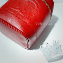 Load image into Gallery viewer, No.2328-Chanel Vintage Caviar Red Vanity Case
