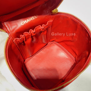 No.2328-Chanel Vintage Caviar Red Vanity Case
