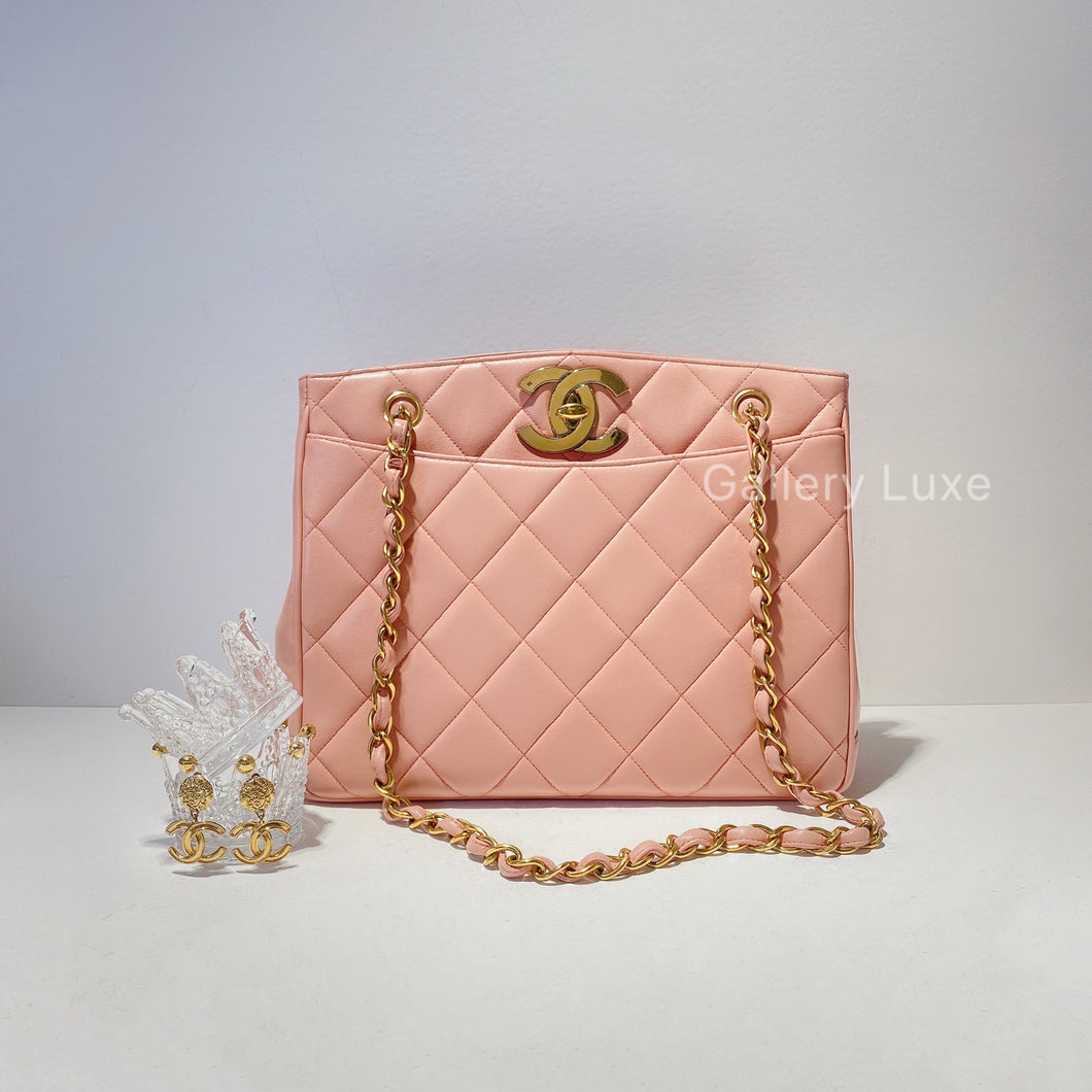 No.2283-Chanel Vintage Lambskin TurnLock Shoulder Bag