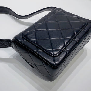 No.001537-1-Chanel Vintage Lambskin Mini Square Shoulder Bag