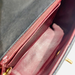 No.001537-1-Chanel Vintage Lambskin Mini Square Shoulder Bag