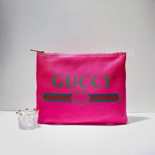 將圖片載入圖庫檢視器 No.001186-Gucci Print Leather Medium Portfolio (Unused / 未使用品)
