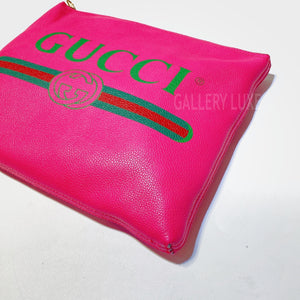 No.001186-Gucci Print Leather Medium Portfolio (Unused / 未使用品)