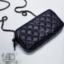 将图片加载到图库查看器，No.3442-Chanel Caviar Timeless Classic Phone Holder With On Chain
