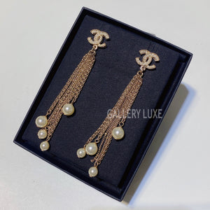 No.3255-Chanel Coco Mark Drop Pearl Earrings