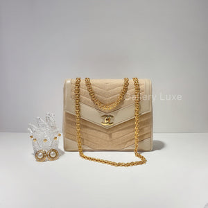 No.2298-Chanel Vintage Lambskin Cotton Flap Bag