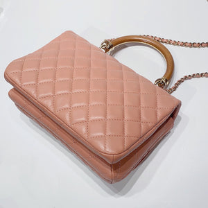 No.3696-Chanel Knock On Wood Handle Flap Bag