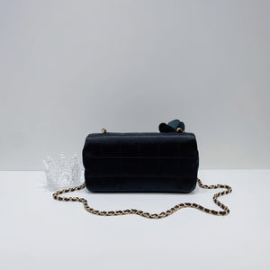No.3827-Chanel Vintage Satin Camellia Mini Flap Bag