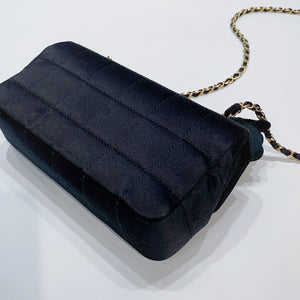 No.3827-Chanel Vintage Satin Camellia Mini Flap Bag