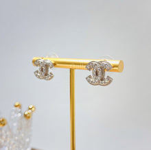 将图片加载到图库查看器，No.2614-Chanel Crystal Classic CC Earrings
