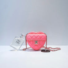 画像をギャラリービューアに読み込む, No.001342-2-Chanel CC In Love Heart Clutch With Chain (Brand New / 全新貨品)
