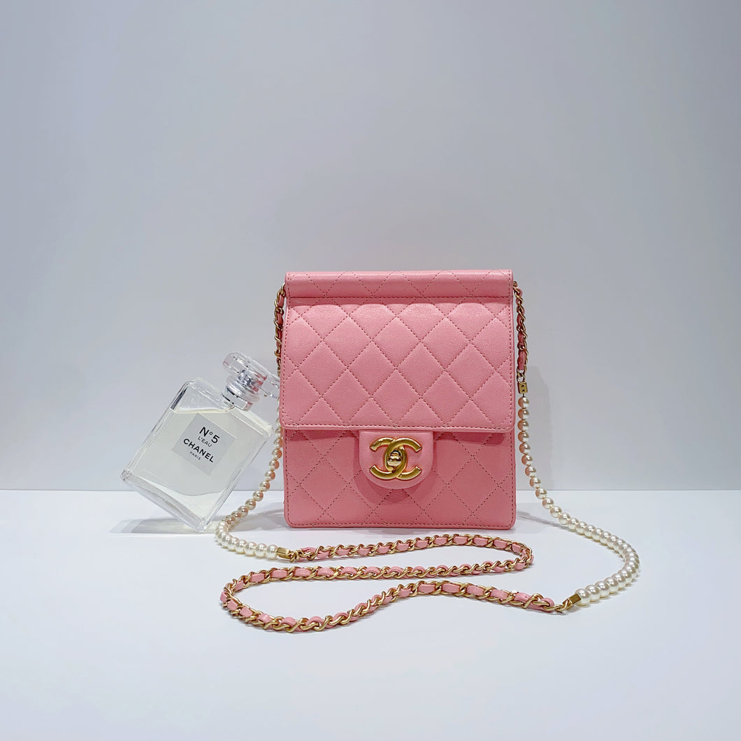 No.3826-Chanel Small Clic Pearl Flap Bag