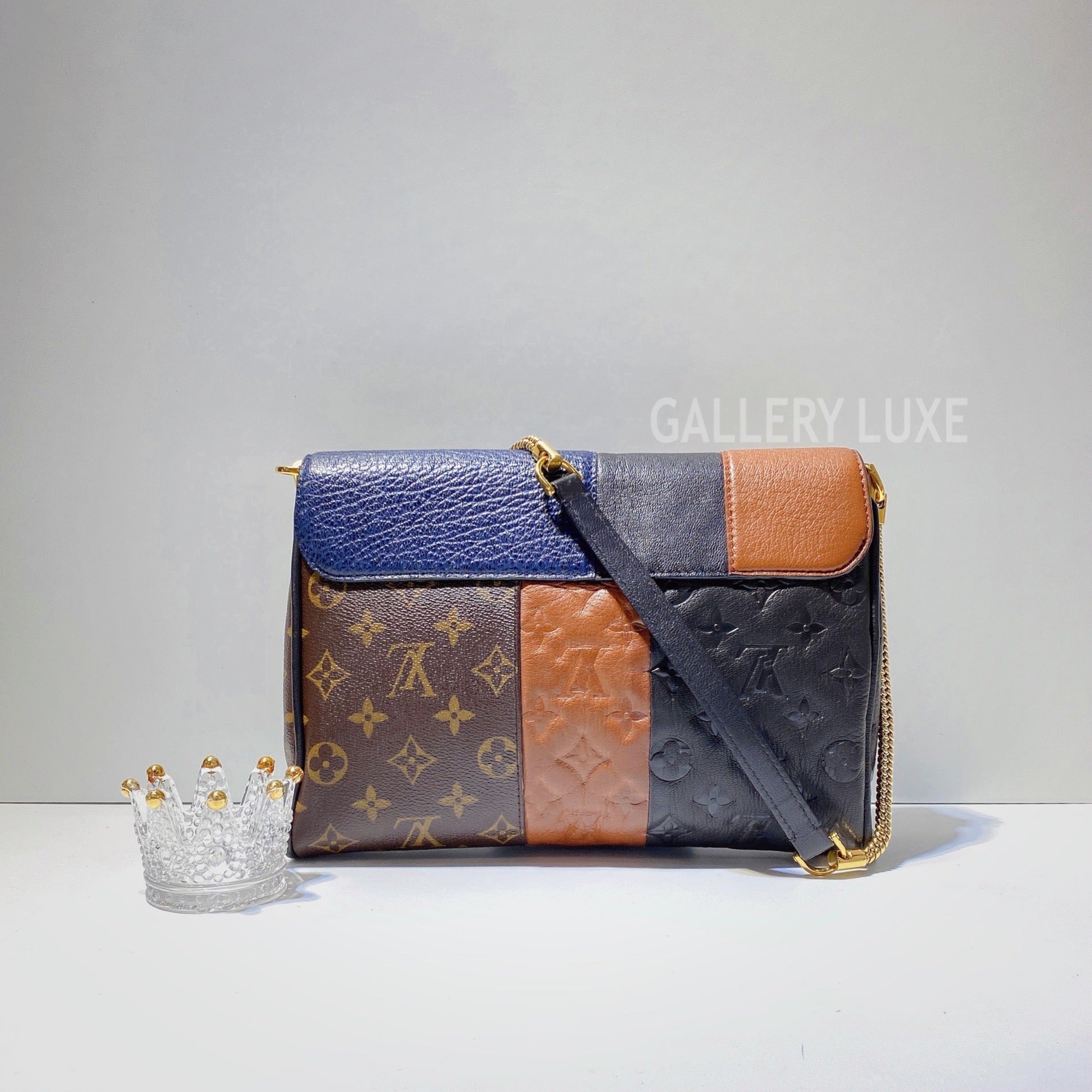 Louis Vuitton Marine Monogram Leather Limited Edition Blocks Plate Bag