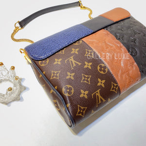 No.3008-Louis Vuitton Limited Edition Marine Monogram Blocks Pochette Plate Clutch Bag