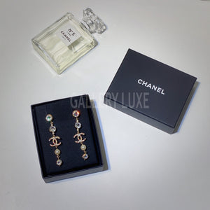 No.3012-Chanel Crystal Pearl Drop Earrings