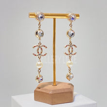 이미지를 갤러리 뷰어에 로드 , No.3012-Chanel Crystal Pearl Drop Earrings
