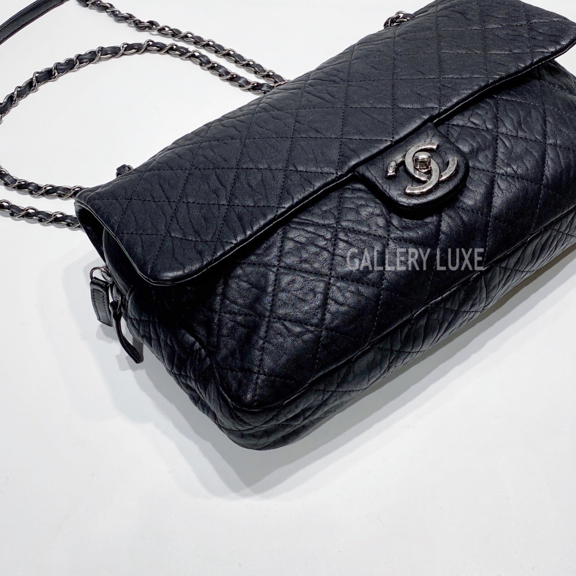 Chanel Black Leather Casual Journey Flap Bag