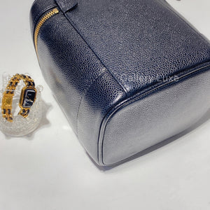 No.2445-Chanel Vintage Caviar Black Vanity Case