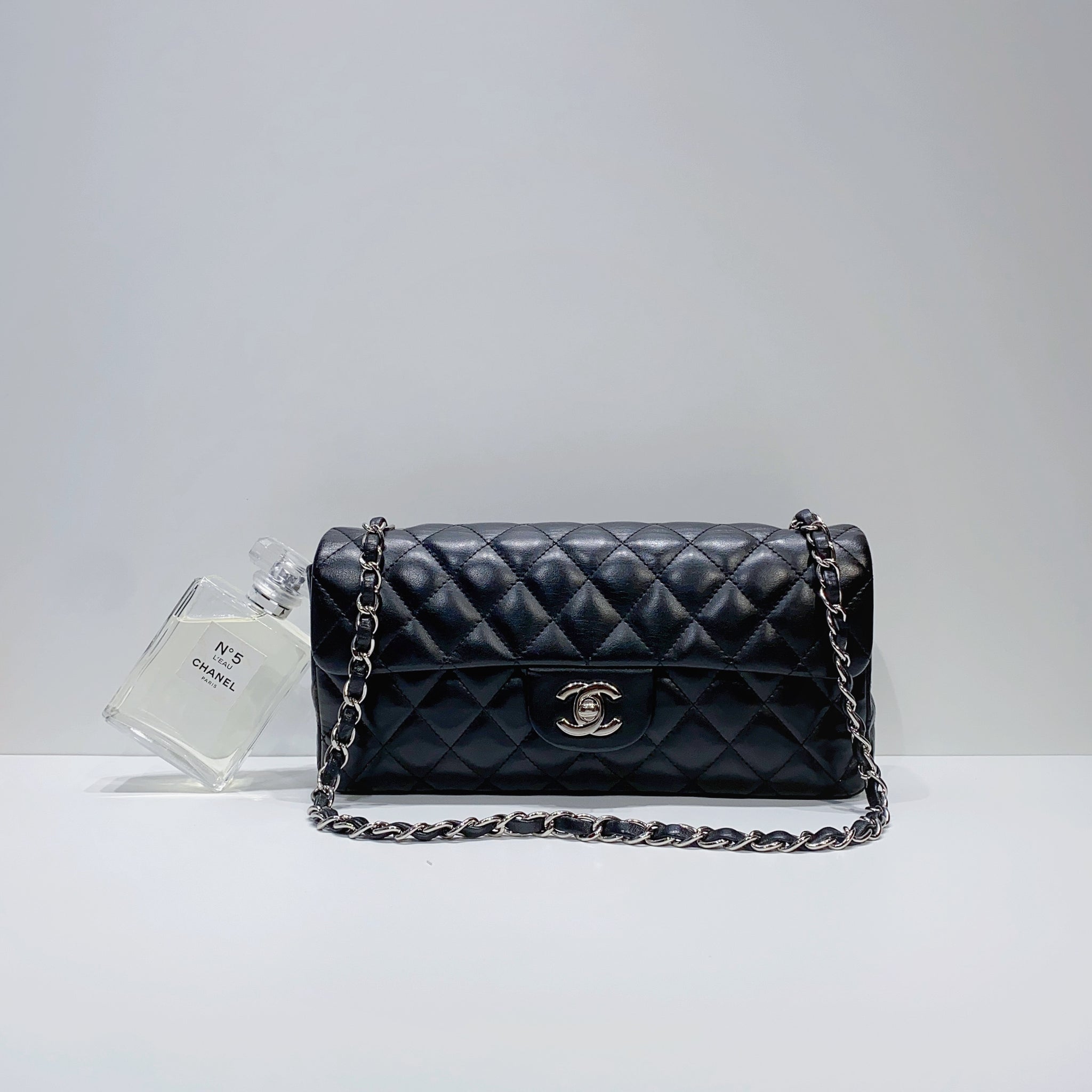 Chanel Caviar Quilted East West Flap Bag