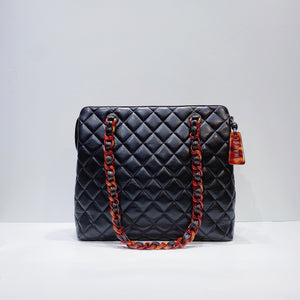 No.3581-Chanel Vintage Lambskin Tortoiseshell Tote Bag