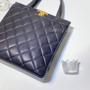 No.2700-Chanel Vintage Caviar Turn Lock Handbag