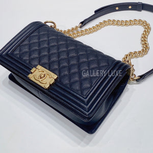 No.3463-Chanel Caviar Boy 25cm