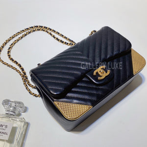 Chanel Rock the Corner Flap Bag Chevron Mini Chain Shoulder Bag