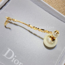 将图片加载到图库查看器，No.2709-Christian Dior Tribales Multi Pearl Gold Star Dangle Earrings
