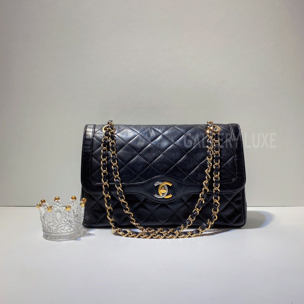 No.3034-Chanel Vintage Lambskin Paris Edition Flap Bag