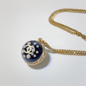 No.3044-Chanel Pearl Crystal Ball Necklace