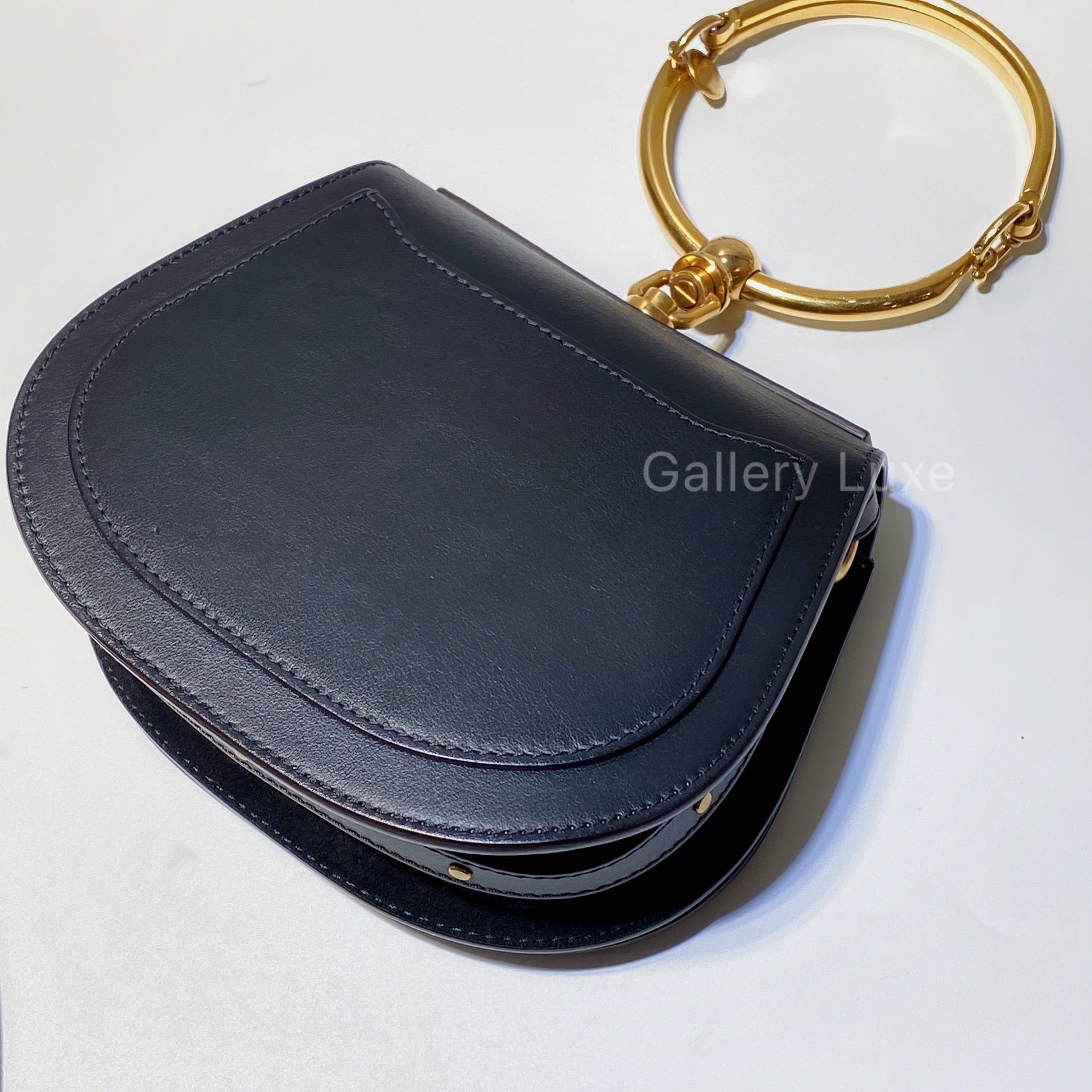 CHLOE Calfskin Small Nile Bracelet Bag Black 1287626