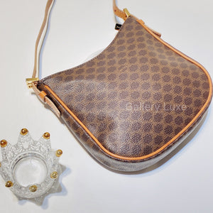No.2732-Celine Vintage Macadam Pattern Round Hand Bag