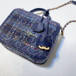 No.3062-Chanel Tweed & Elaphe Medium CC Filigree Vanity Case