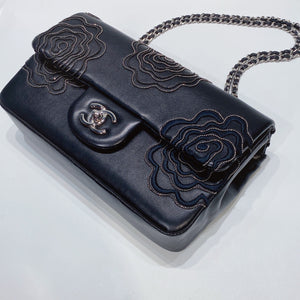 No.3600-Chanel Embroidered Lambskin Evening Camellia Flap Bag
