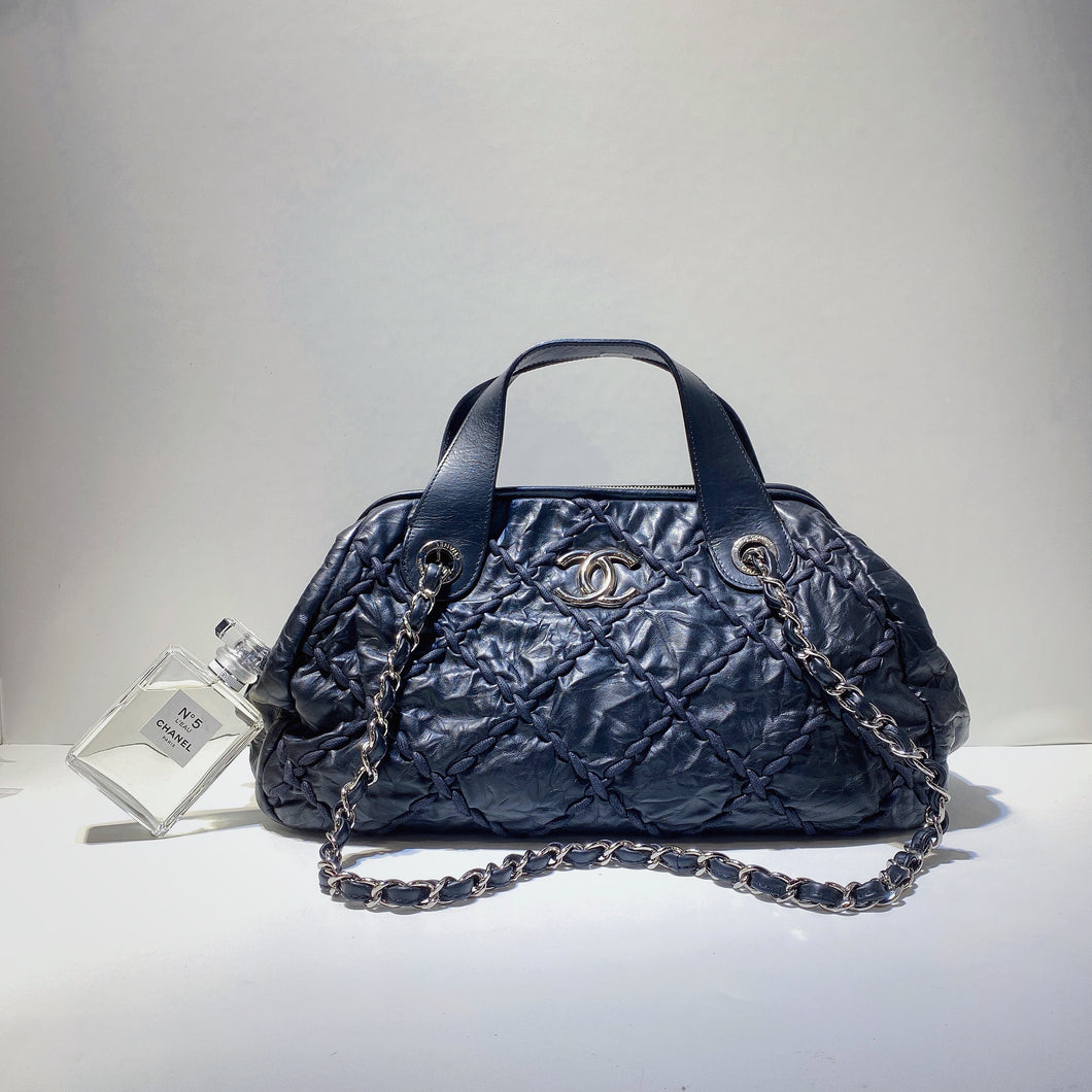 No.3542-Chanel Calfskin Ultra Stitch Bowling Bag